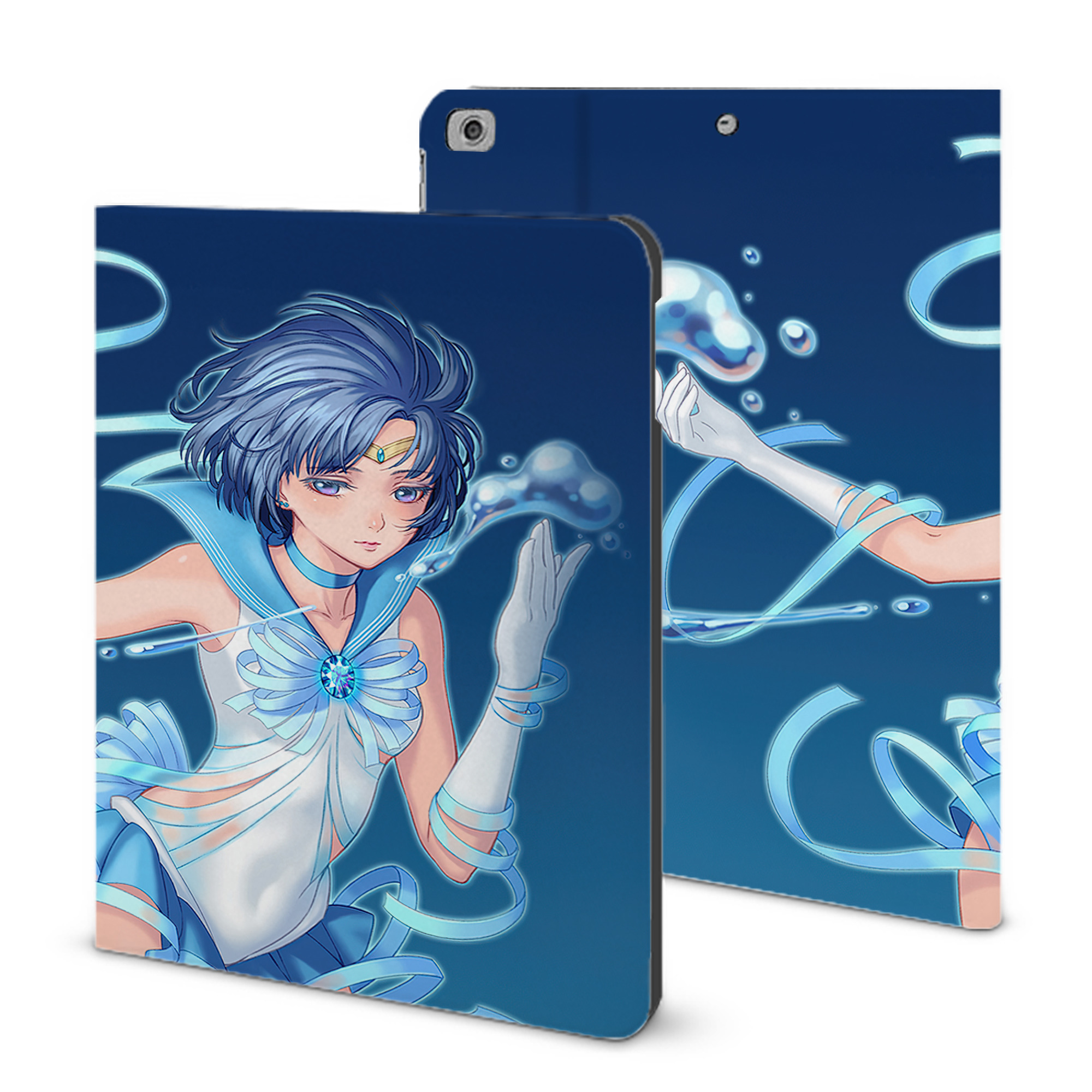 （画像用） 美少女戦士セーラームーン Sailor Moon IPad ケース ブック型 PUレザー TPU 耐衝撃 軽量 薄型 ペン収納なし 全面保護 IPad 各モデル対応